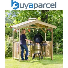 Zest Ashton BBQ Shelter Wooden Garden Gazebo Arbour Canopy Roof