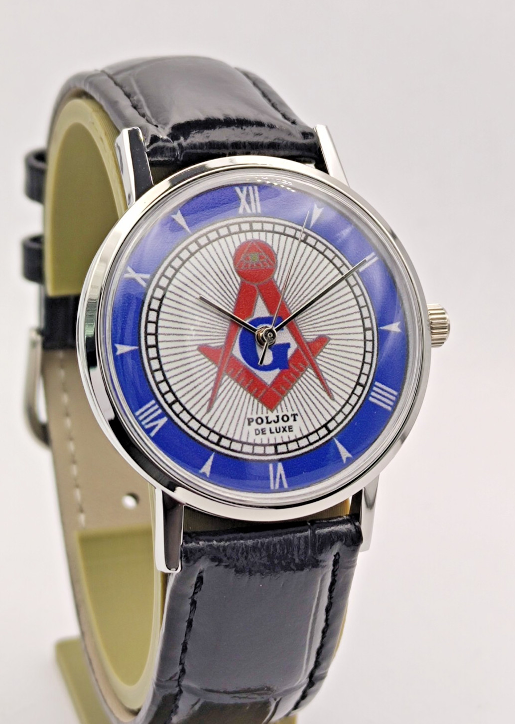 Poljot de Luxe Masonic Style Men's Watch  Slim 2209 Vintage Mechanical Soviet 