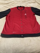 Nike Air Jordan Retro 11 Bred Performance Snap Jacket AH1549-687 Mens XL Dri Fit
