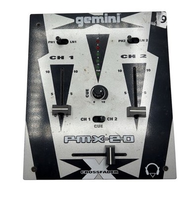 Gemini PMX-20 2 Kanal DJ Mixer Analog Crossfader Plattenspieler CD Mixer