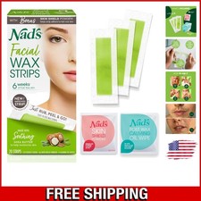At Home Waxing Kit - 20 Facial Wax Strips with Calming Oil for Silky Smooth Skin