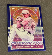 2021 Panini Chronicles Overdrive #25 Brent Honeywell Purple Mojo Prizm