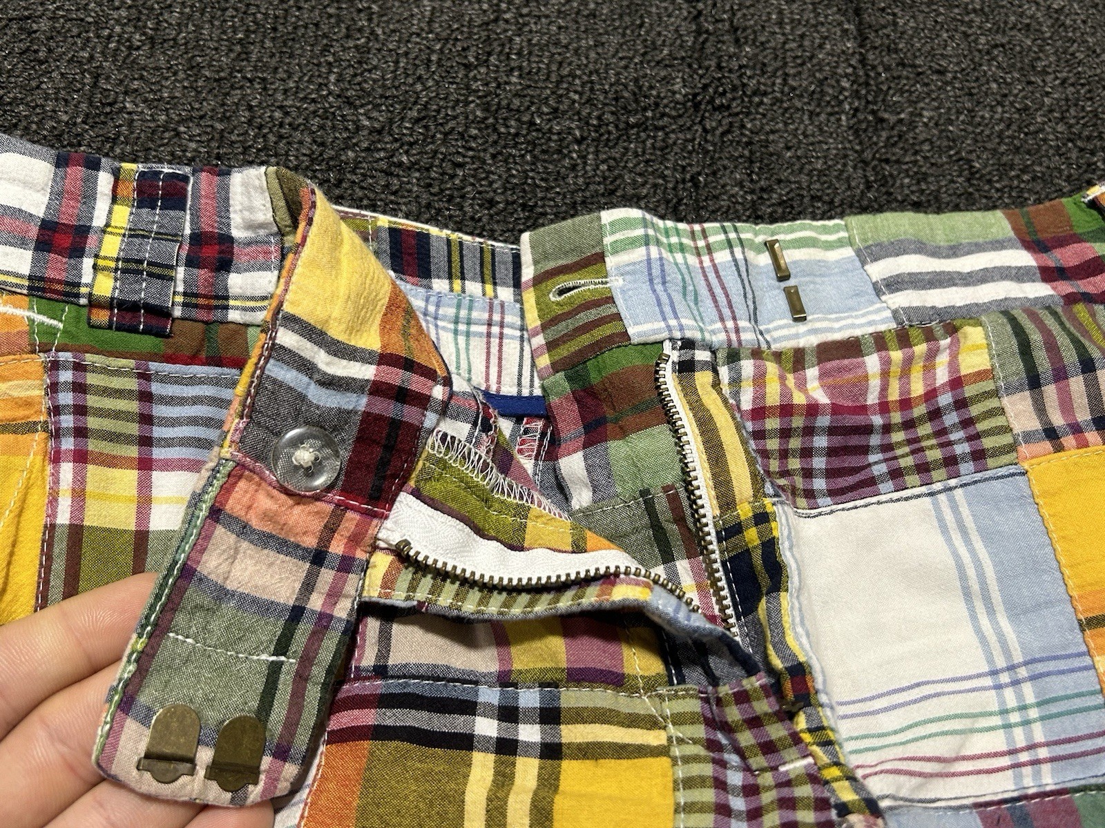 J Crew Patchwork Capri Length Colorful Pants Size… - image 6