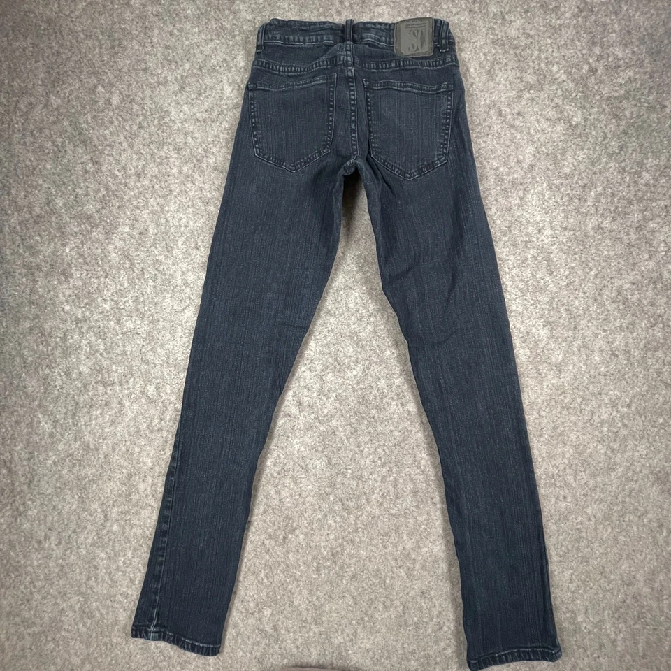 Social Collision Men’s Jeans 26x32 Skinny Fit Dark Wash Stretch Denim Punk Goth - Image 3 of 4