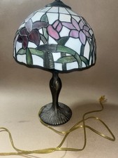 Vintage Tiffany Table Bedside Lamp Floral Stained Glass Lamp Desk Light 20  Read