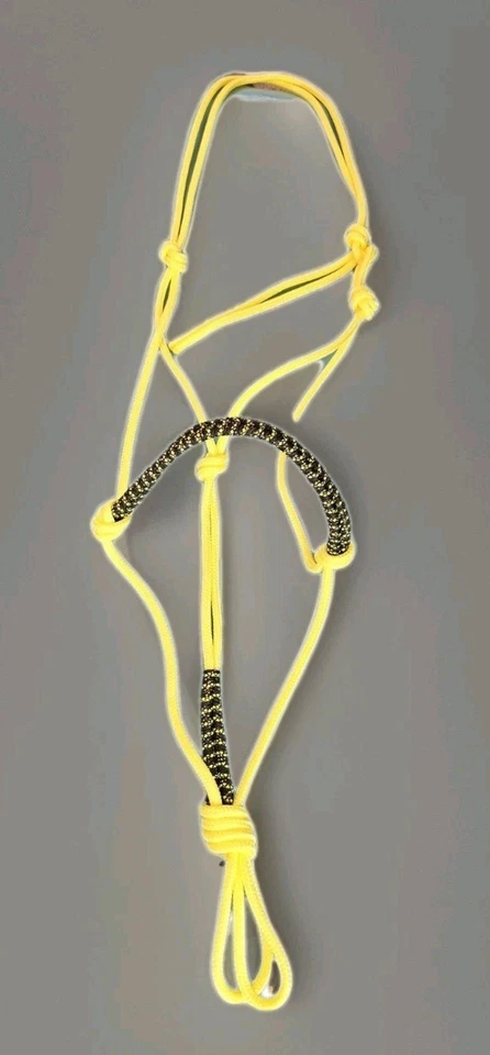 Knotenhalfter + Bodenarbeitsseil | Neongelb | Handmade - Bild 4 von 4