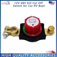 Top Post Battery Disconnect Switch 12-48V Marine Battery Cut-Off Switch Isolator
