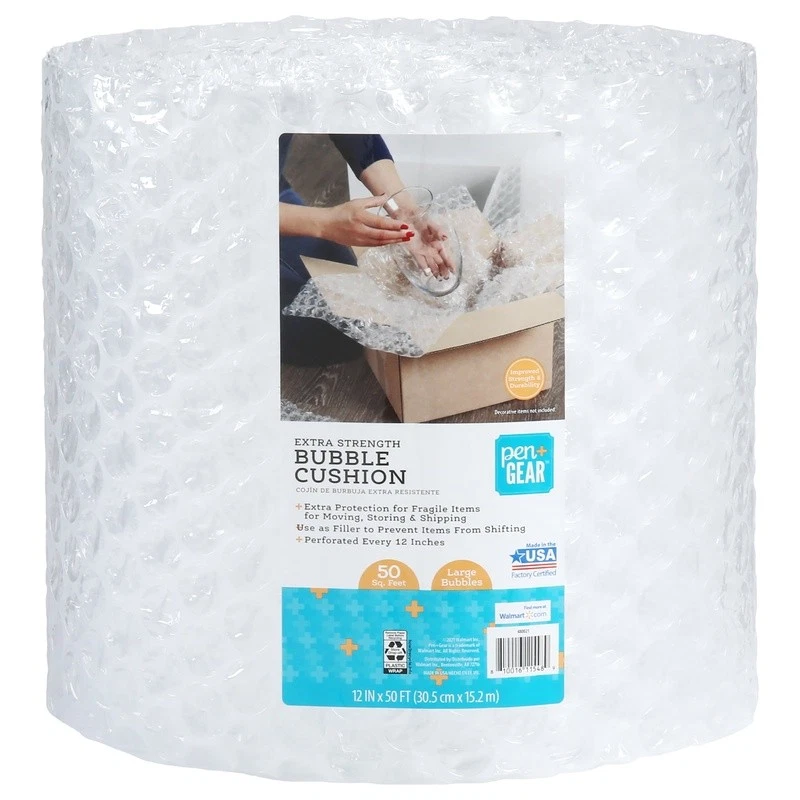 Extra Strength Bubble Cushion Packing Shipping Protection 2-Pack Rolls Clear - Image 4 of 4