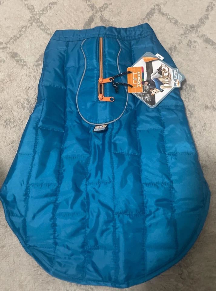 Chaqueta Kurgo Dog Loft Talla M Azul/Naranja Reversible, Resistente al Agua Nueva con Etiquetas Foto 2 de 4