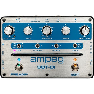 Ampeg SGT-DI Blue Line Anvrsry All-In-One Bass Box Pedal Slvr,Blu 19788147667 OB
