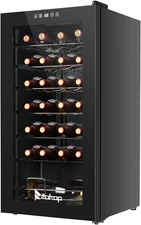 28 Bottle Wine Cooler Refrigerator Mini Fridge Digital Control Adjustable