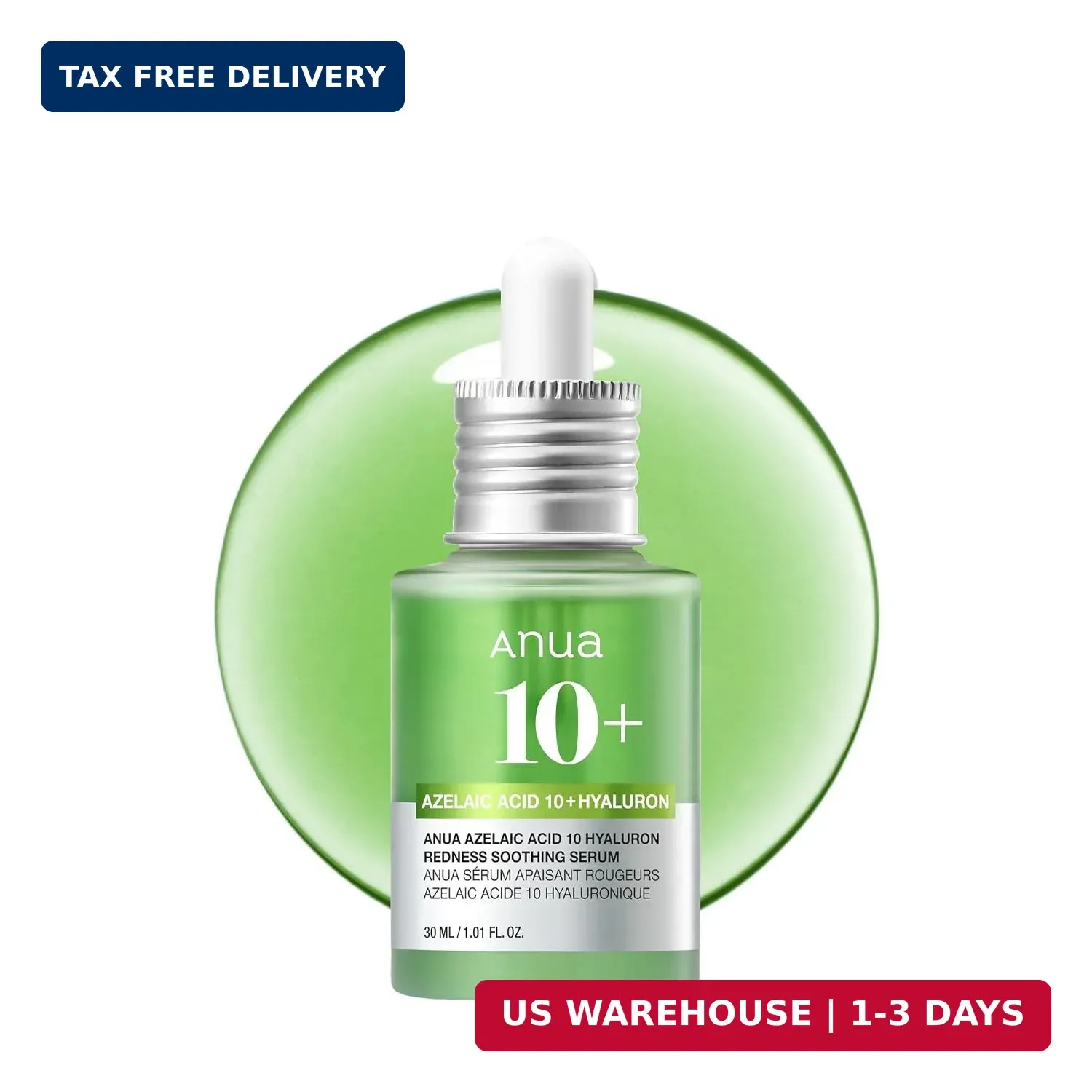 Anua Azelaic Acid 10 Hyaluron Redness Soothing Serum, Facial Serum for Blemish-P