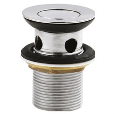 Round Brass Flip Top Basin Waste - Chrome