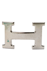 Hermes Mens Silver Tone H Belt Buckle 38mm