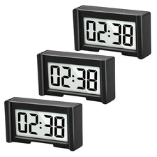 1/3 Pieces Mini Digital Clock Small Magnetic Clock Car Dashboard Clock Stick