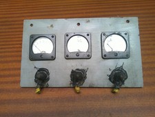 3 x Vintage Amp Meters, Gauges - Steam Punk - Repurpose