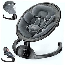 Baby Swings for Infants, Bluetooth Infant Swing with Music Speaker, 3 Black