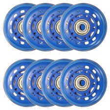 Inline Skate Wheels with Bearings, Roller Skate Wheel 64mm, 8Pack, Blue 