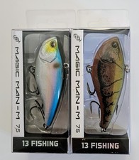 (Set of 2) 13 Fishing Magic Man-M 75 Lipless Crankbaits 3/4 oz 2 Colors In Set 