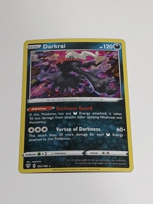 Darkrai Pokemon Darkness Ablaze 105/189 Cosmos Holo Promo NM