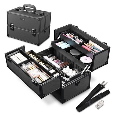 Makeup Storage Box Makeup Case With Key Lock BYOOTIQUE Aluminum