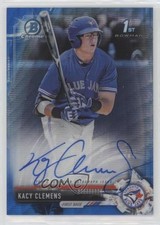 2017 Bowman Draft Chrome Pick Blue Wave Refractor 10/150 Kacy Clemens Auto u0u