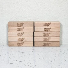 Jenga Replacement Block Pieces Lot of 10 Blocks Wood Game Parts Hasbro Crafts I