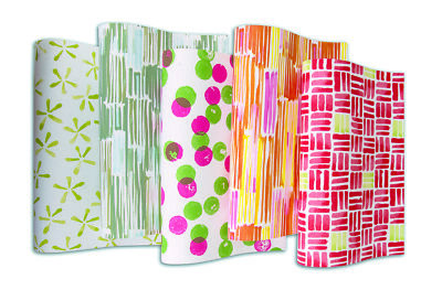 10 Rollen HRB Geschenkpapier Frühling, frische Farben Spring Mix Papier 2mx0,70m