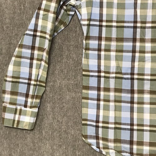 Claiborne Shirt Mens Small Blue Slim Fit Long Sleeve Button Up Casual Plaid - Picture 8 of 15