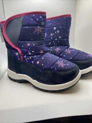 Komforme Boots Girls Size 1 Stars- Purple, Pink and Black