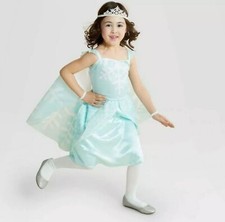   Hyde and Eek SNOW FAIRY Halloween Costume Dress Crown Girls Size Small 4/6 