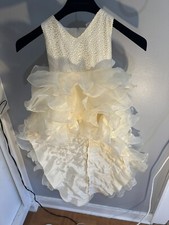 PRETTY A-LINE V-NECK ORGANZA HIGH-LOW BEADING FLOWER GIRL DRESSES