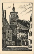 Old postcard postcard Rothenburg-Weisserturm GERMANY (1074425)