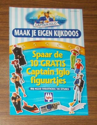 Seltene Werbung KÄPT'N IGLO Fischstäbchen Guckdose Schaudose Bastelbogen 1998