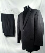 Jos. A. Bank Suit 2 Piece Grey Striped Wool Sport Coat Pants Men's Size 42 R
