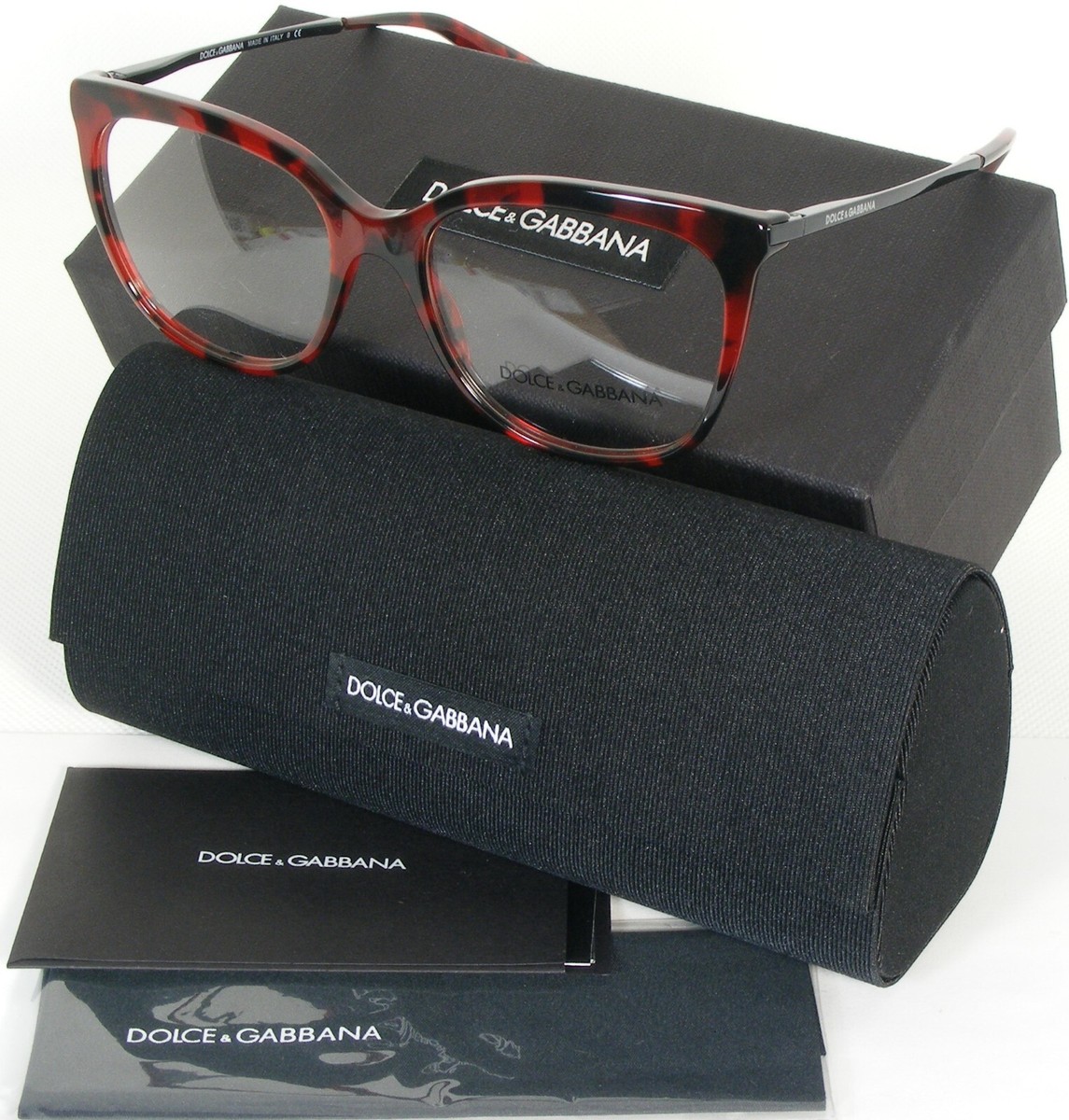 へ DOLCE&GABBANA D&G Dolce&Gabbana DG 3259 2889 Demi Red EYEGLASSES GLASSES FRAME