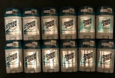 Wholesale Lot of 12- Speed Stick REGULAR LIGHT Deodorants by Mennen{NEW & FRESH}