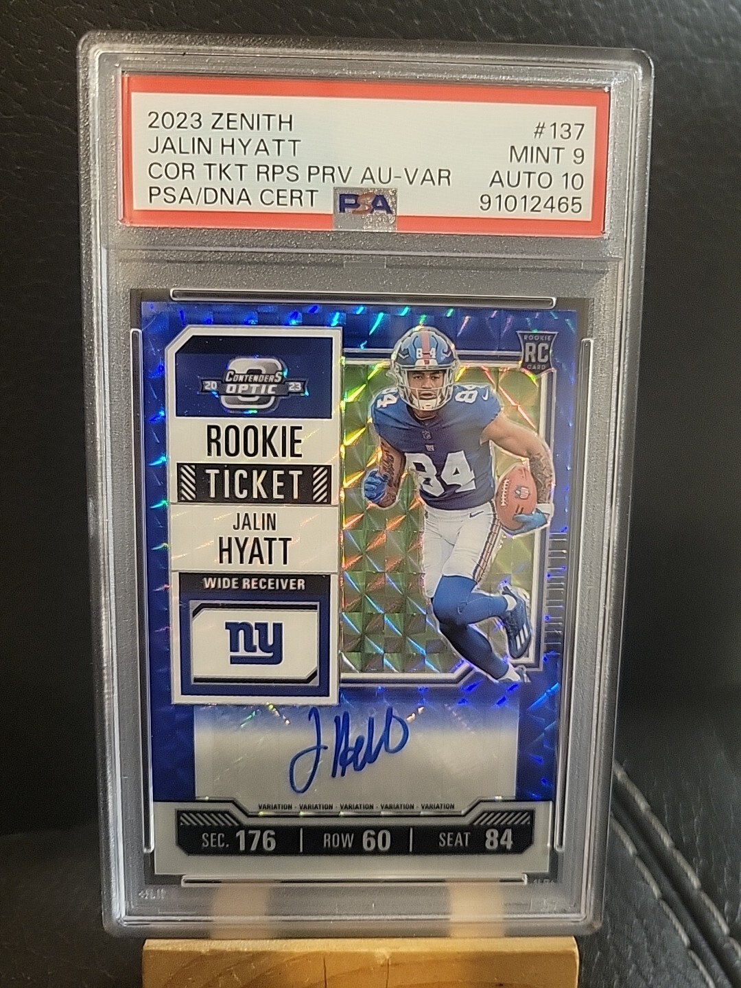 Jalin Hyatt Panini Zenith Contenders Optic Rookie Ticket Rps Preview Autographs #137 Base