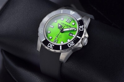 ARAGON Divemaster Titanium NH35 45mm Green Automatic