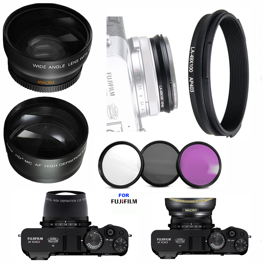 2X TELE CONVERSION LENS HD WIDE ANGLE LENS MACRO FILTERS FOR