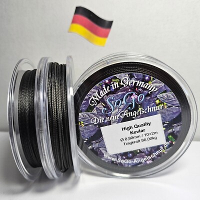  Vorfachschnur/High Quality Kevlar  Schwarz/geflochten/Ø0,18-1,00mm/TK bis 114kg
