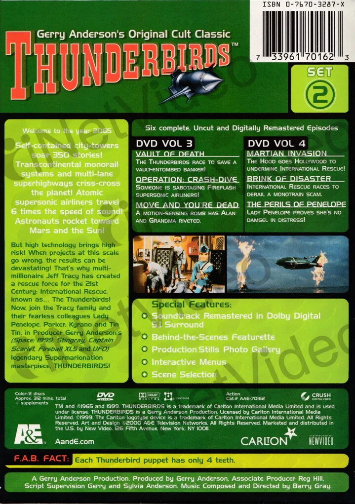 海外版クラシックDVDセットThunderbirds Thunderbirds: The Complete Series [New DVD] Boxed Set, Full