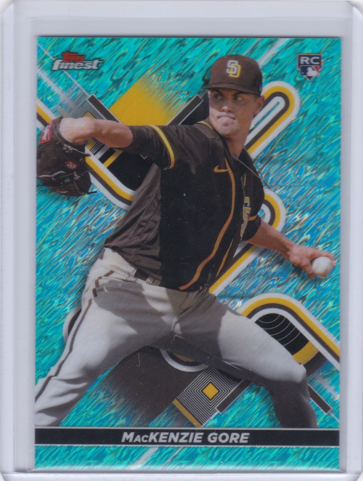 2022 Topps Finest Aqua Shimmer Refractor #22 MacKenzie Gore Padres RC 161/175