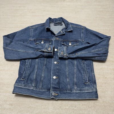 Everlane Uniform The Denim Jean Trucker Jacket Classic Blue Wash