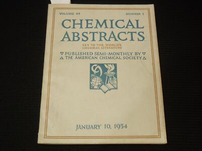 1954 JANUARY 10 CHEMICAL ABSTRACTS MAGAZINE - VOLUME 48 NUMBER 1 - K 2664