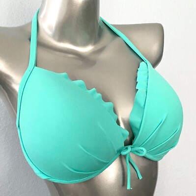 Nwt Victorias Secret Malibu Fabulous Push Up Halter Swim Bikini Top 34C