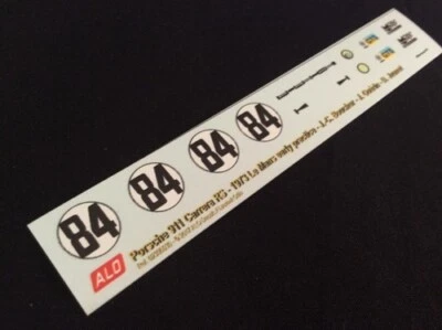 1973 LE MANS DEBUTS DES ESSAIS #84 PORSCHE 911 BOUCHER/GUERIN/JAUNET 1:43 DECALS - Photo 1/3