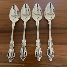 Lot Of 4 Oneida Community BRAHMS Glossy Stainless Flatware Fruit Spoons