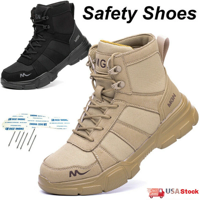 Mens Safety Boots Steel Toe Cap Work Shoes Tactical Army Combat Military Outdoor