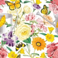 20 Servietten Flower Garden Blumen Garten FrüHling Sommer Bunt Tischdeko 33X33Cm